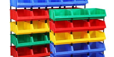 plastic storage bin 400