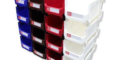 plastic storage bin 400